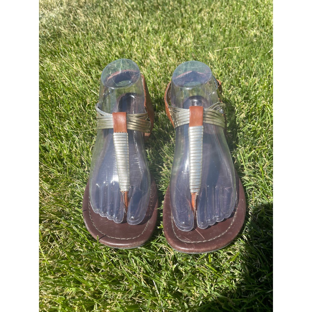 Brown and Gold Sandals